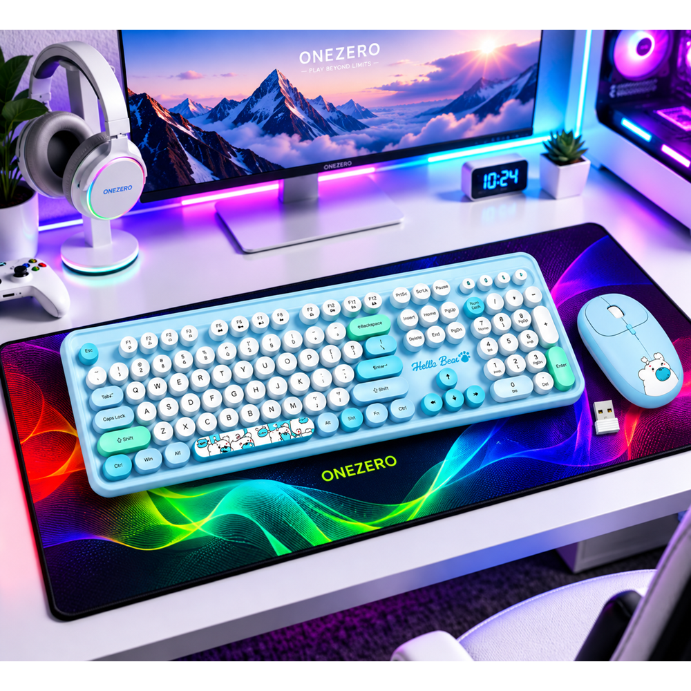 MOFİİ ZR513/M SWEET MAVİ KLAVYE MOUSE SET