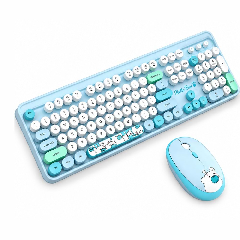 MOFİİ ZR513/M SWEET MAVİ KLAVYE MOUSE SET