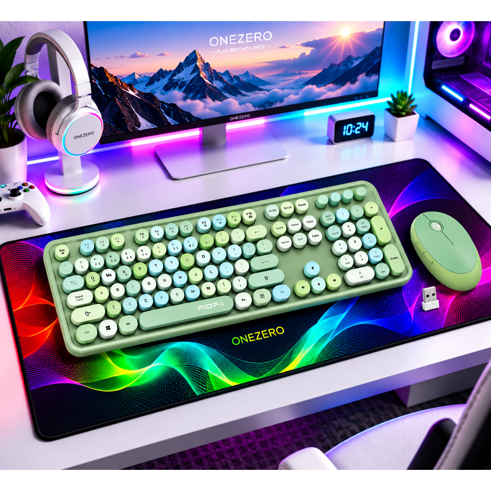 MOFİİ ZR513/Y SWEET YEŞİL KLAVYE MOUSE SET