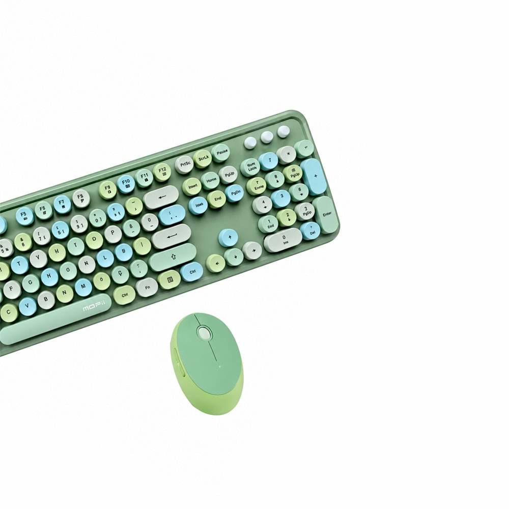 MOFİİ ZR513/Y SWEET YEŞİL KLAVYE MOUSE SET