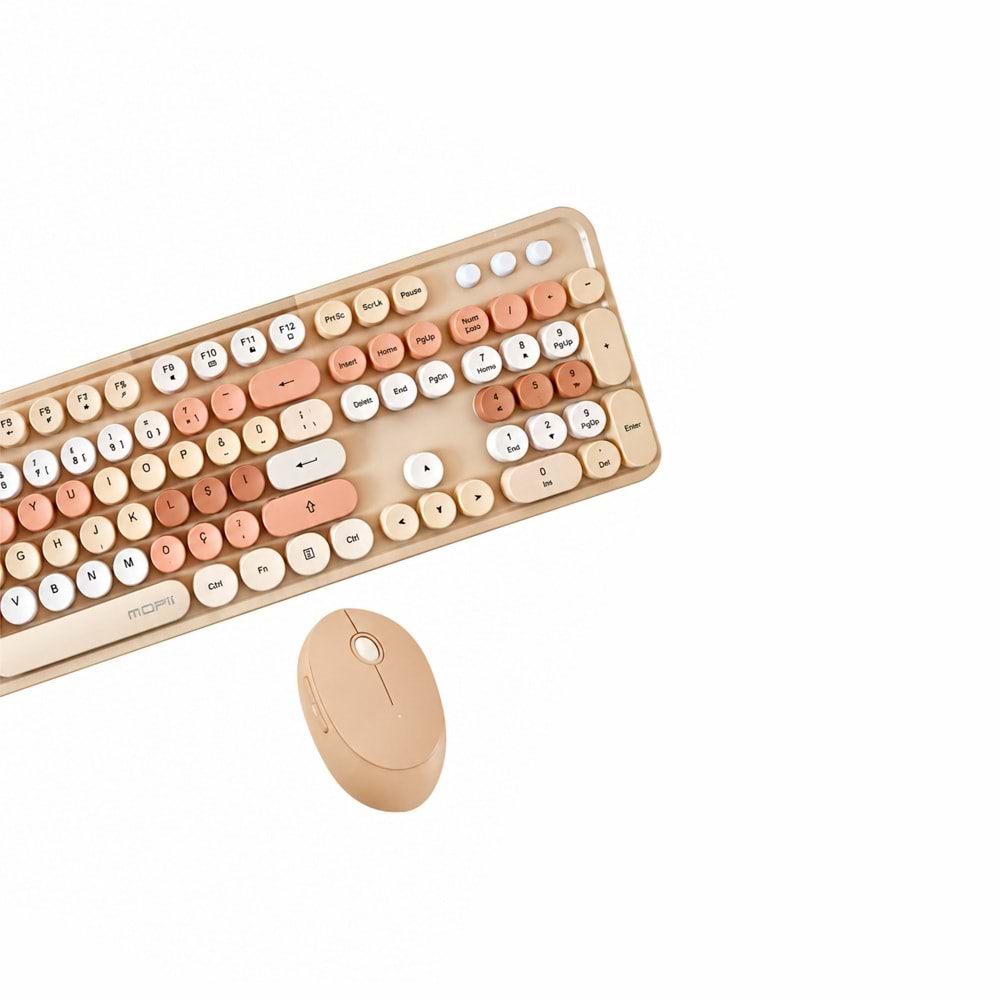 MOFİİ ZR513/K SWEET KAHVERENGİ KLAVYE MOUSE SET