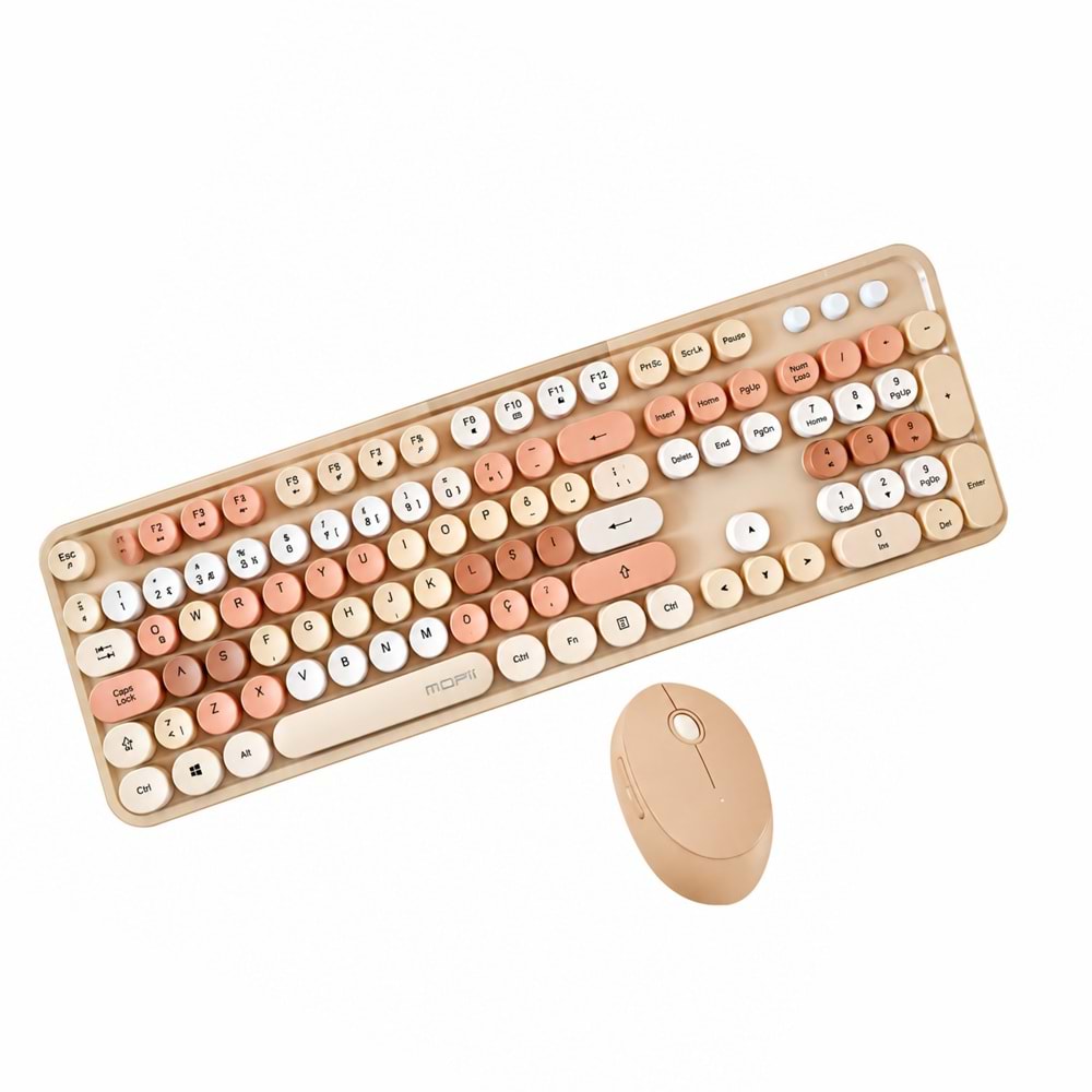 MOFİİ ZR513/K SWEET KAHVERENGİ KLAVYE MOUSE SET
