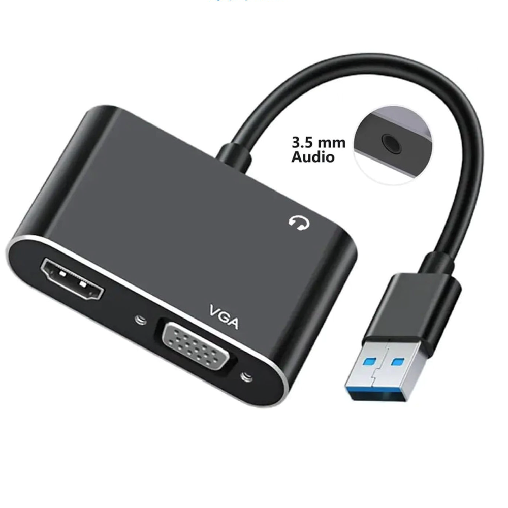 Kruxon ZR702 USB HDMI+VGA+AUX ÇEVİRİCİ