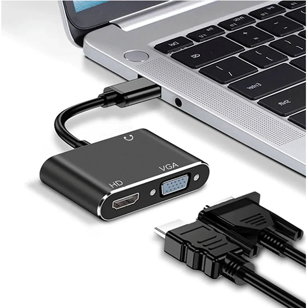 Kruxon ZR702 USB HDMI+VGA+AUX ÇEVİRİCİ