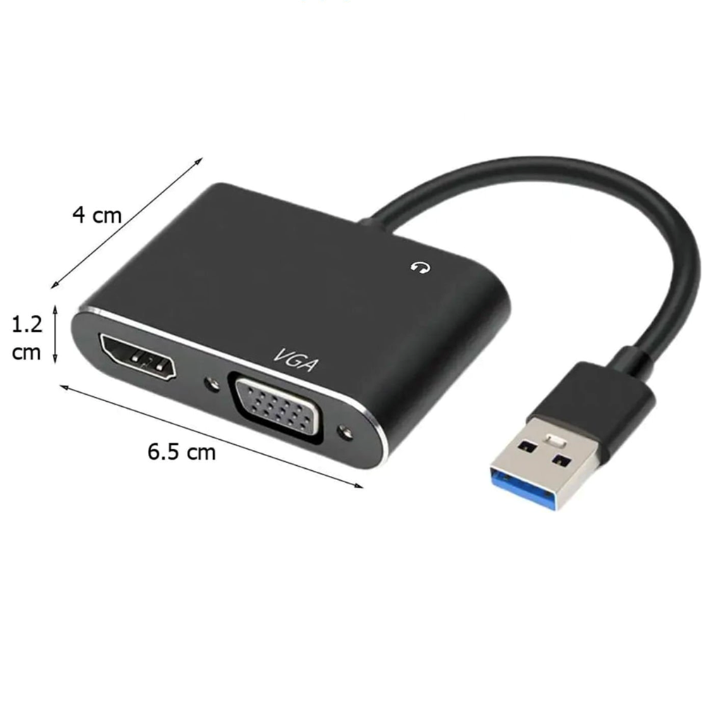 Kruxon ZR702 USB HDMI+VGA+AUX ÇEVİRİCİ