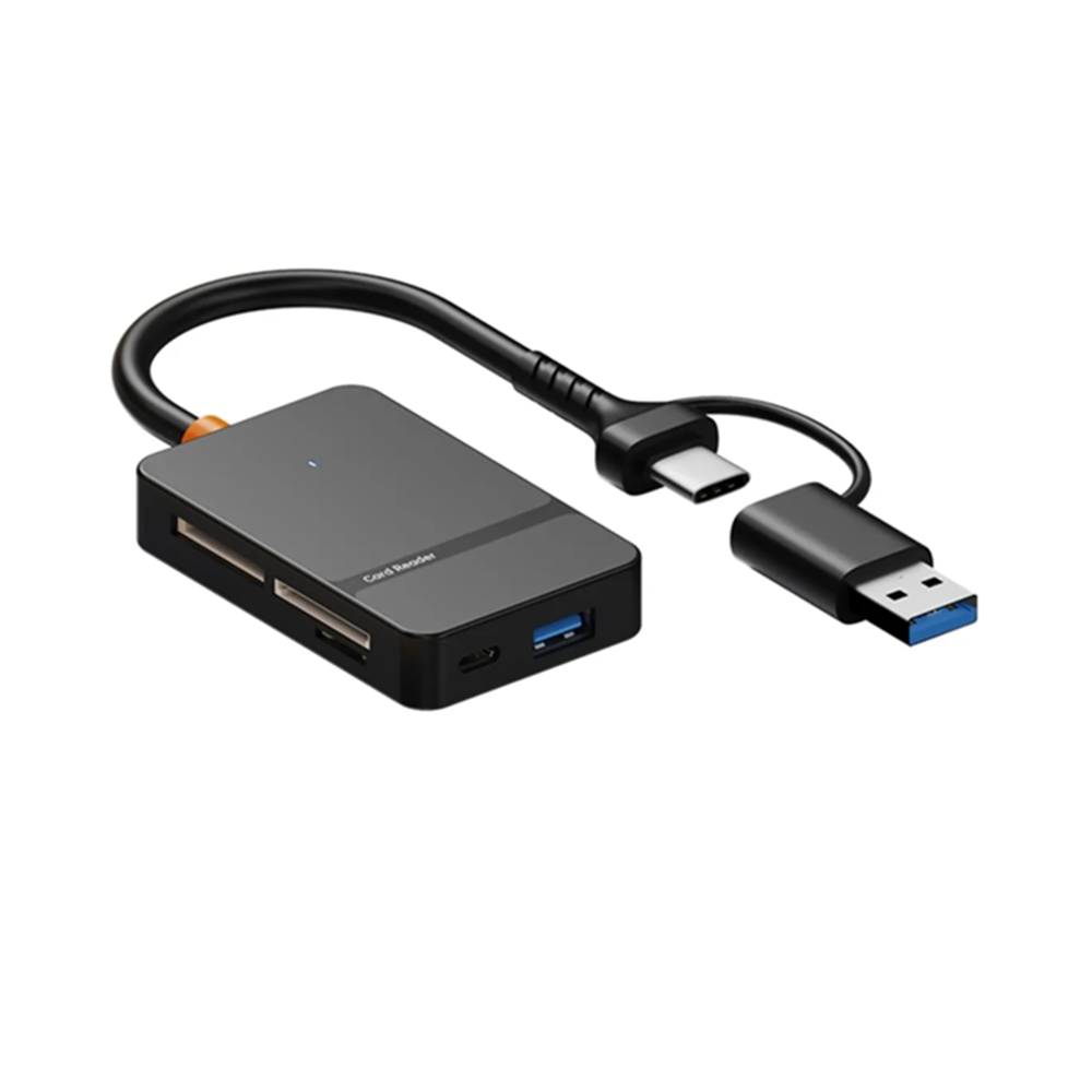 Kruxon ZR784 ADS-315 TYPE-C+ LİGHTNİNG 8 İN 1 CARD READER 5GBPS