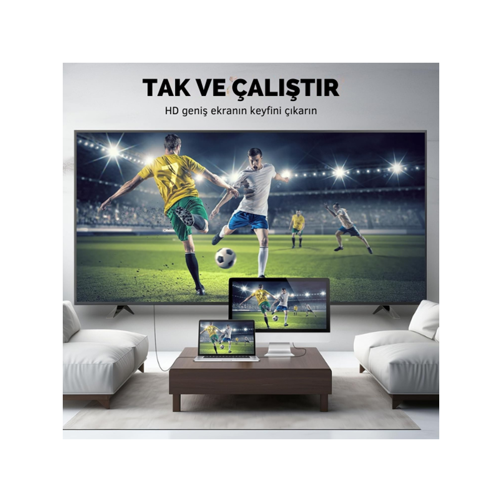 Kruxon ZR853 TYPE-C HDTV KABLO 2M 4K 30HZ