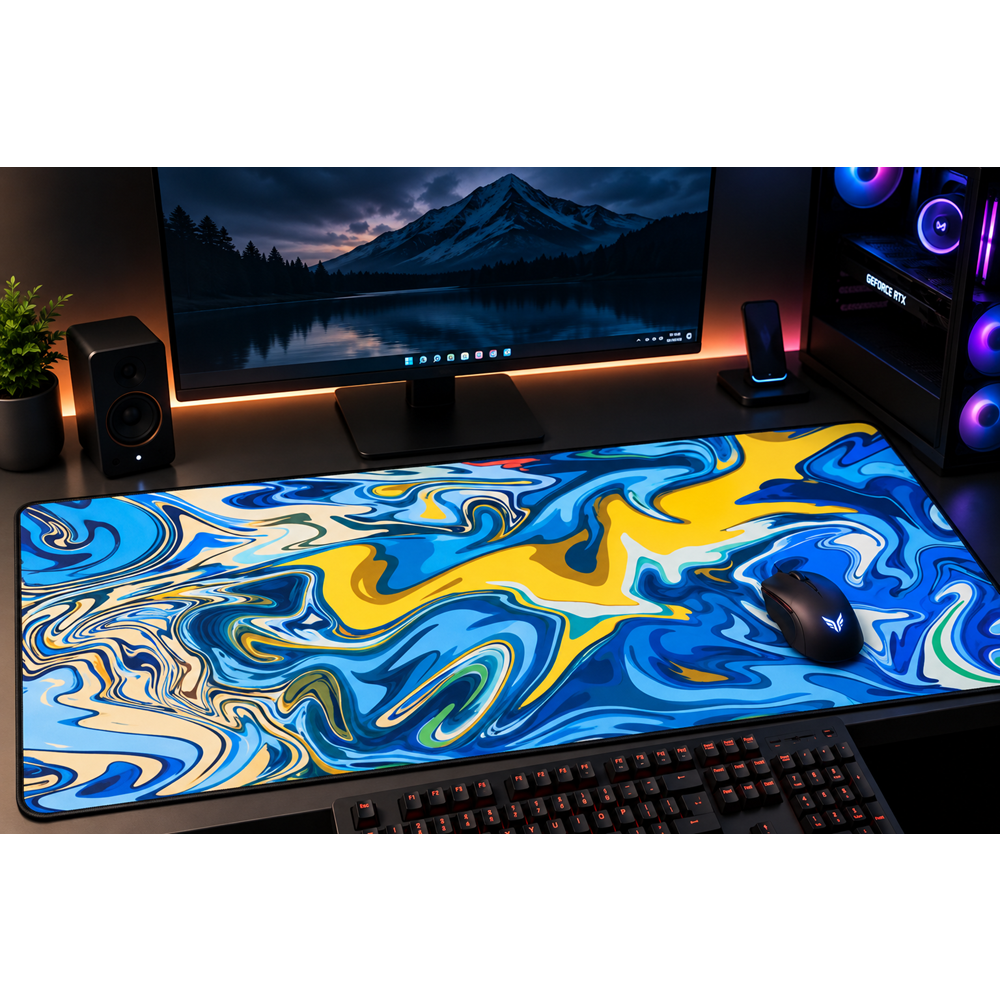 Kruxon ZR916 MAVİ GRAFFİTİ MOUSE PAD 70X30