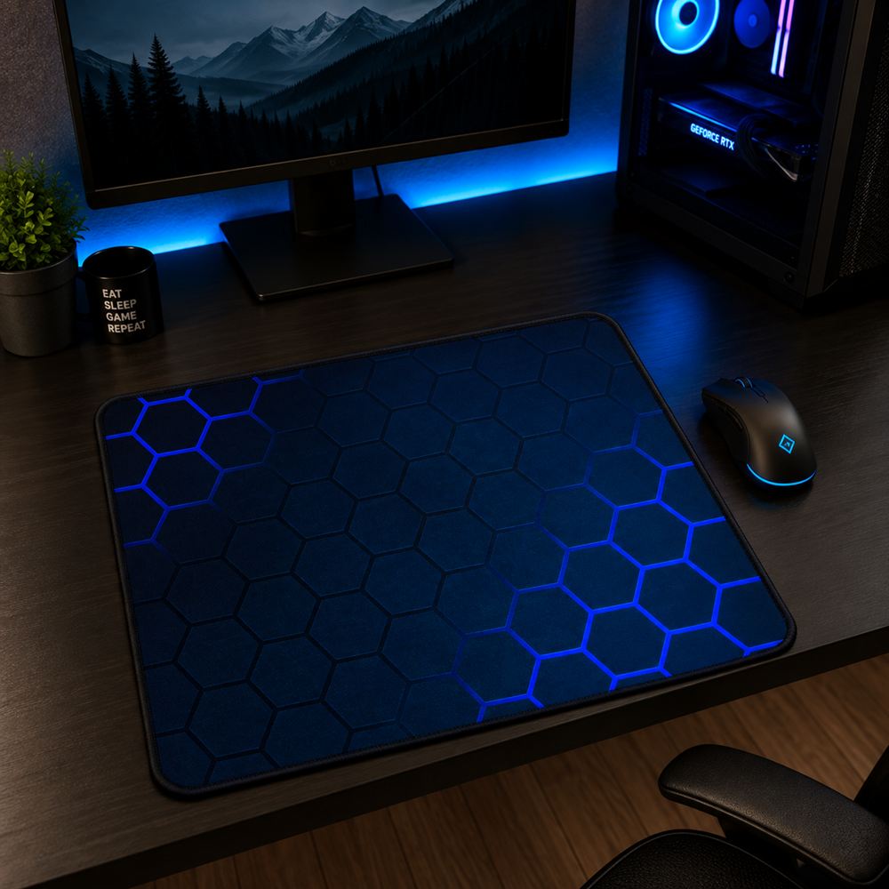 Kruxon ZR920 MAVİ PETEK MOUSE PAD 25X30