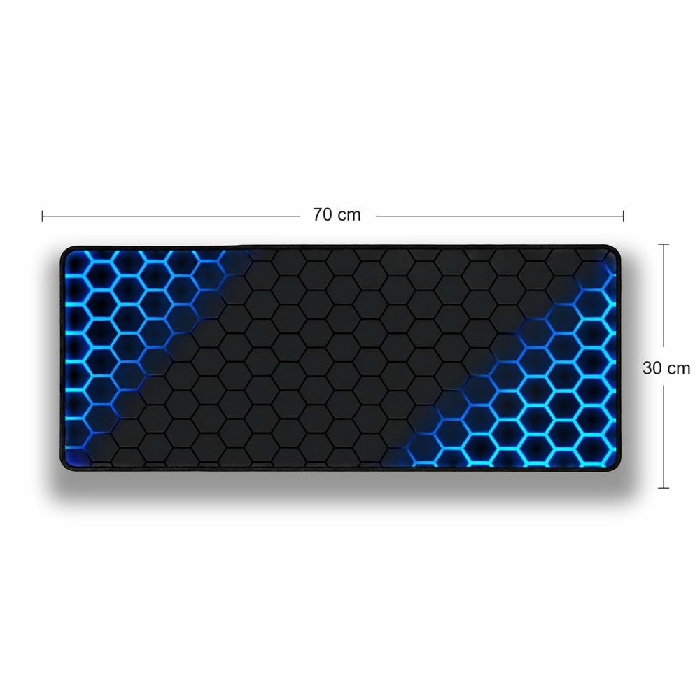 Kruxon ZR993 MAVİ PETEK DESEN MOUSE PAD 70X30