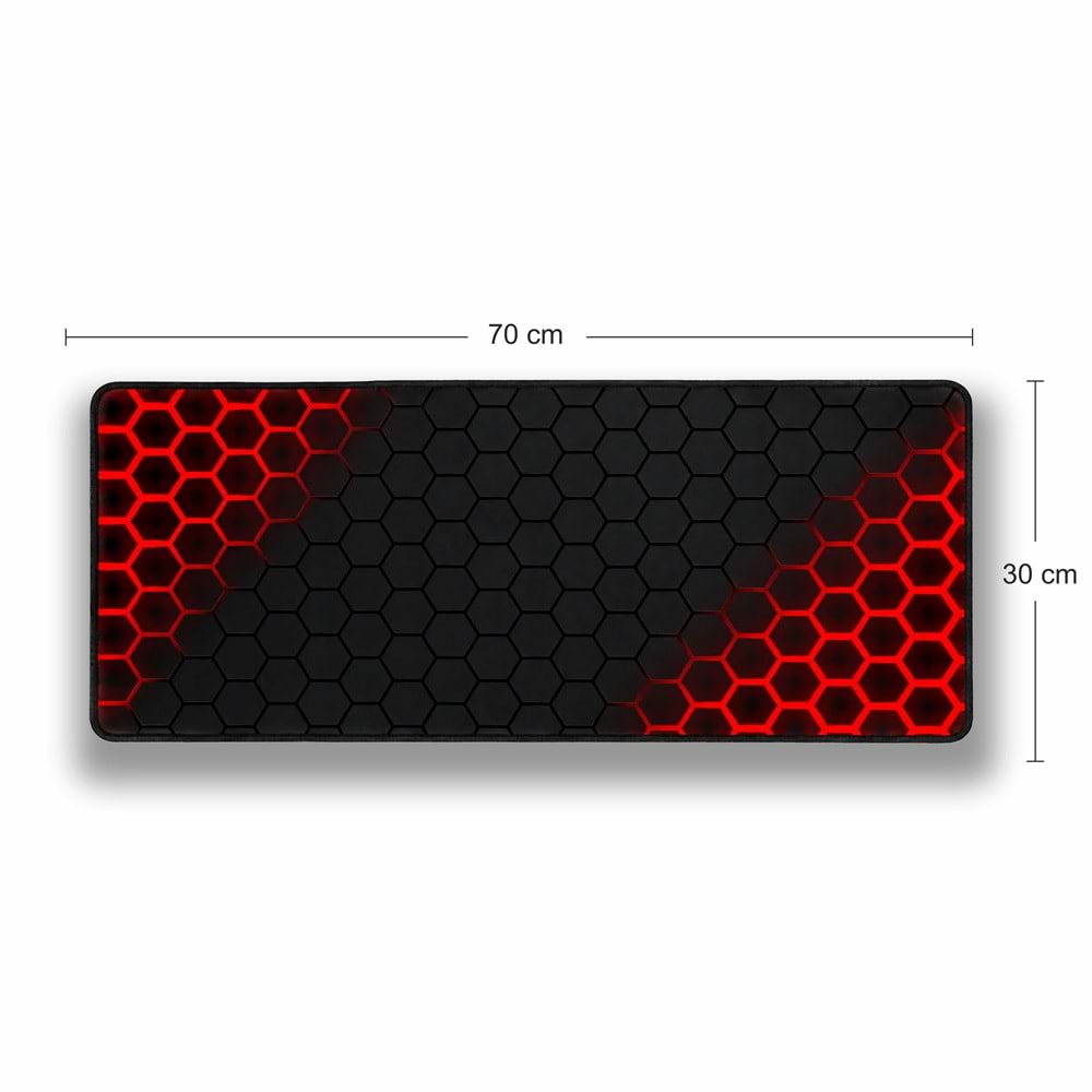 Kruxon ZR994 KIRMIZI PETEK DESEN MOUSE PAD 70X30