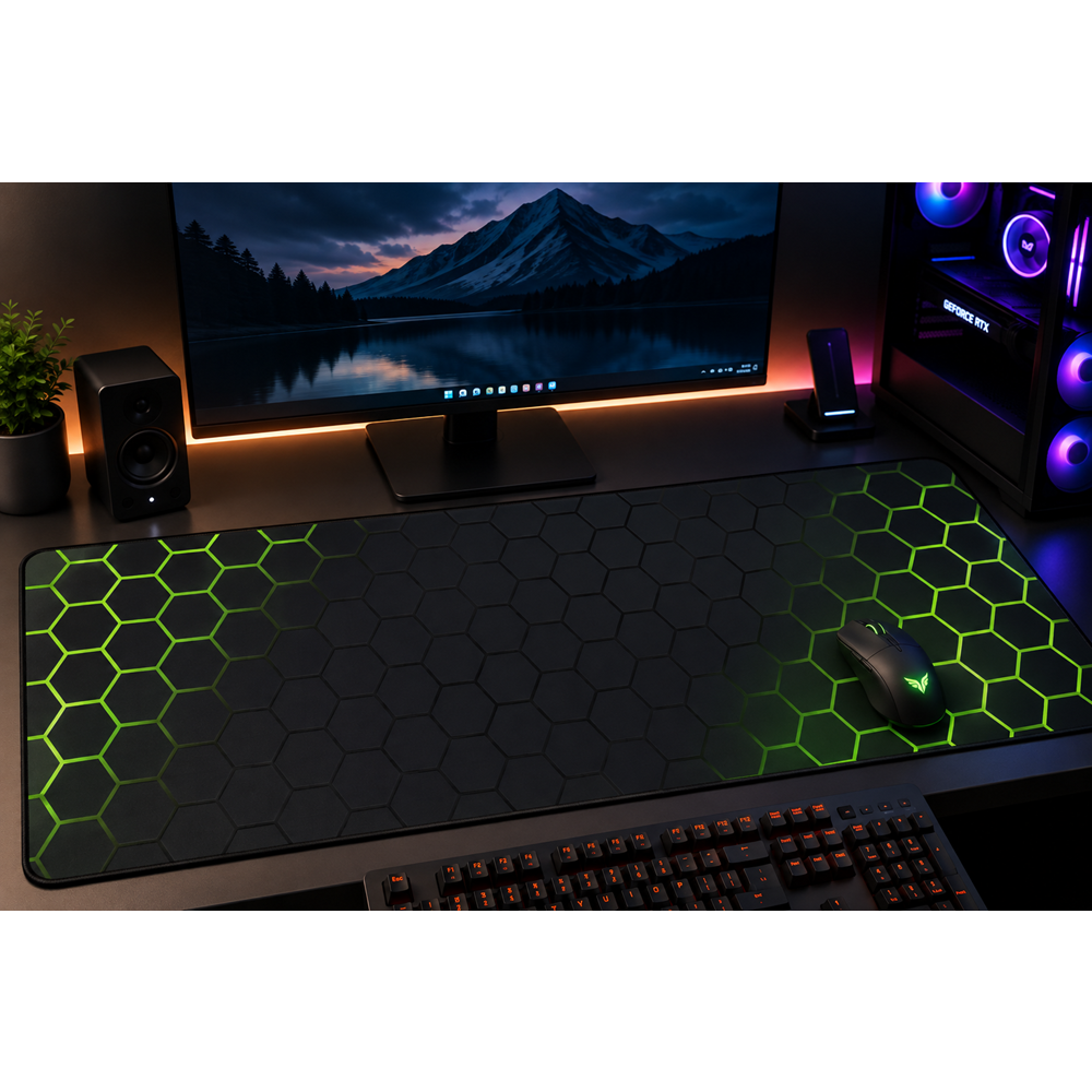 Kruxon ZR995 YEŞİL PETEK DESENLİ MOUSE PAD 70X30