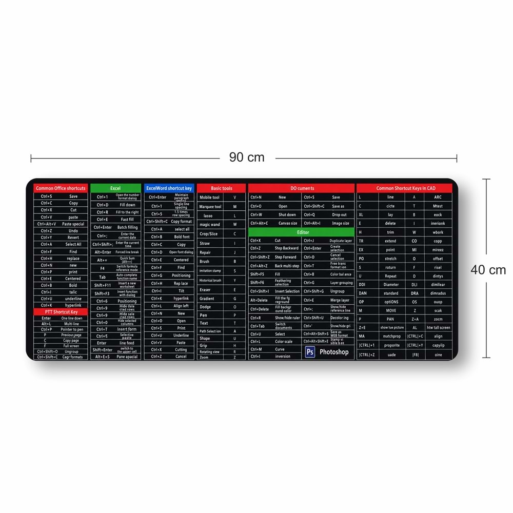 Kruxon ZR997 PC KISAYOLLAR MOUSE PAD 90X40