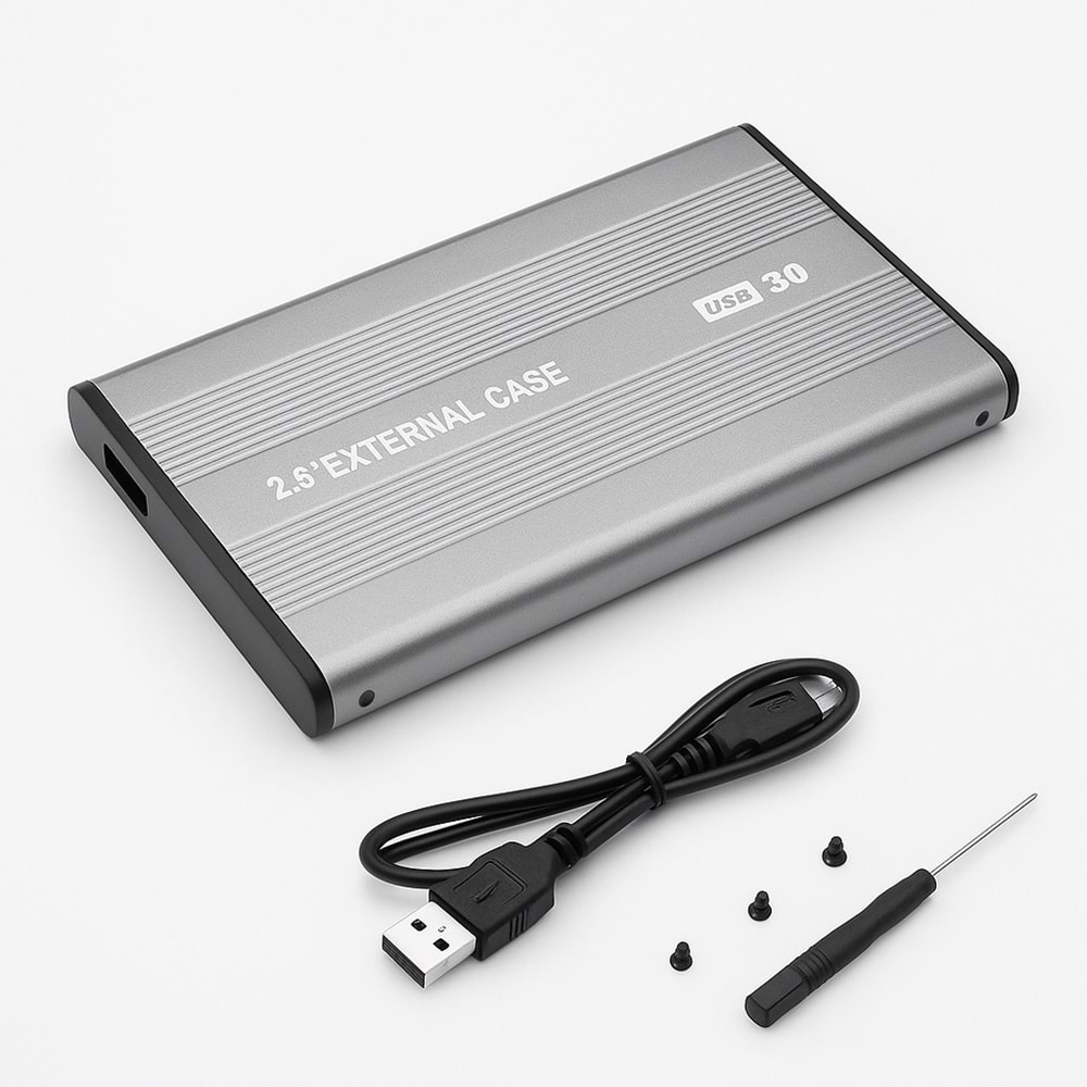Kruxon ZR1075 GÜMÜŞ HDD CASE METAL