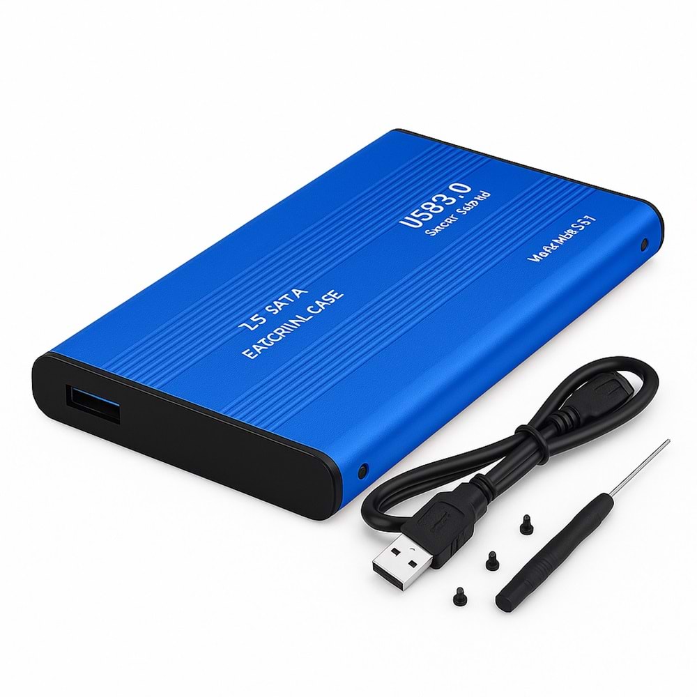 Kruxon ZR1075 MAVİ HDD CASE METAL