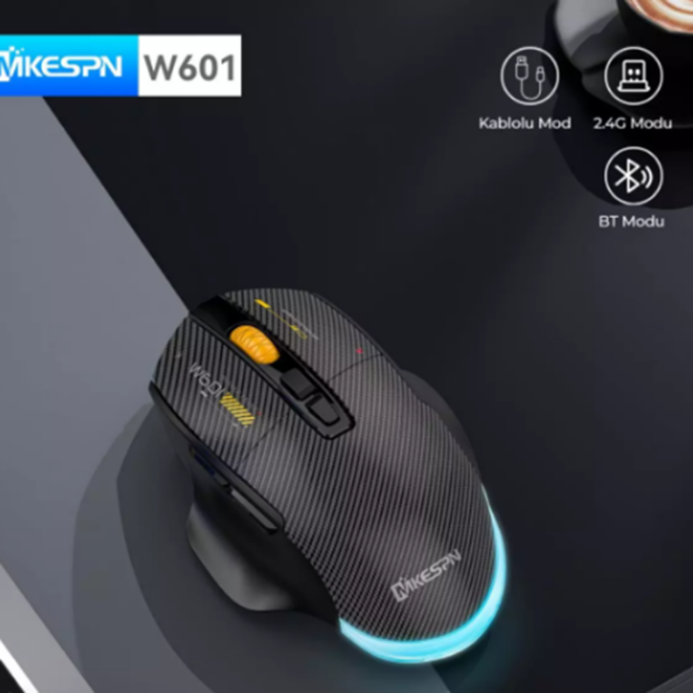 W601 BLACK 12800 DPI GAMİNG MOUSE