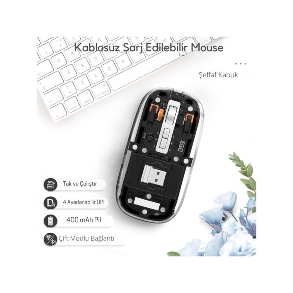 Kruxon ZR1133 SİYAH 501 BT+ WİRELESS MOUSE