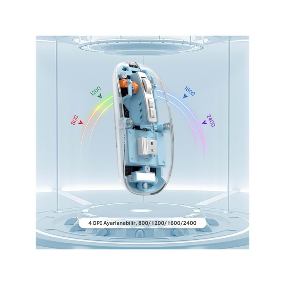 Kruxon ZR1133 MAVİ 501 BT+ WİRELESS MOUSE