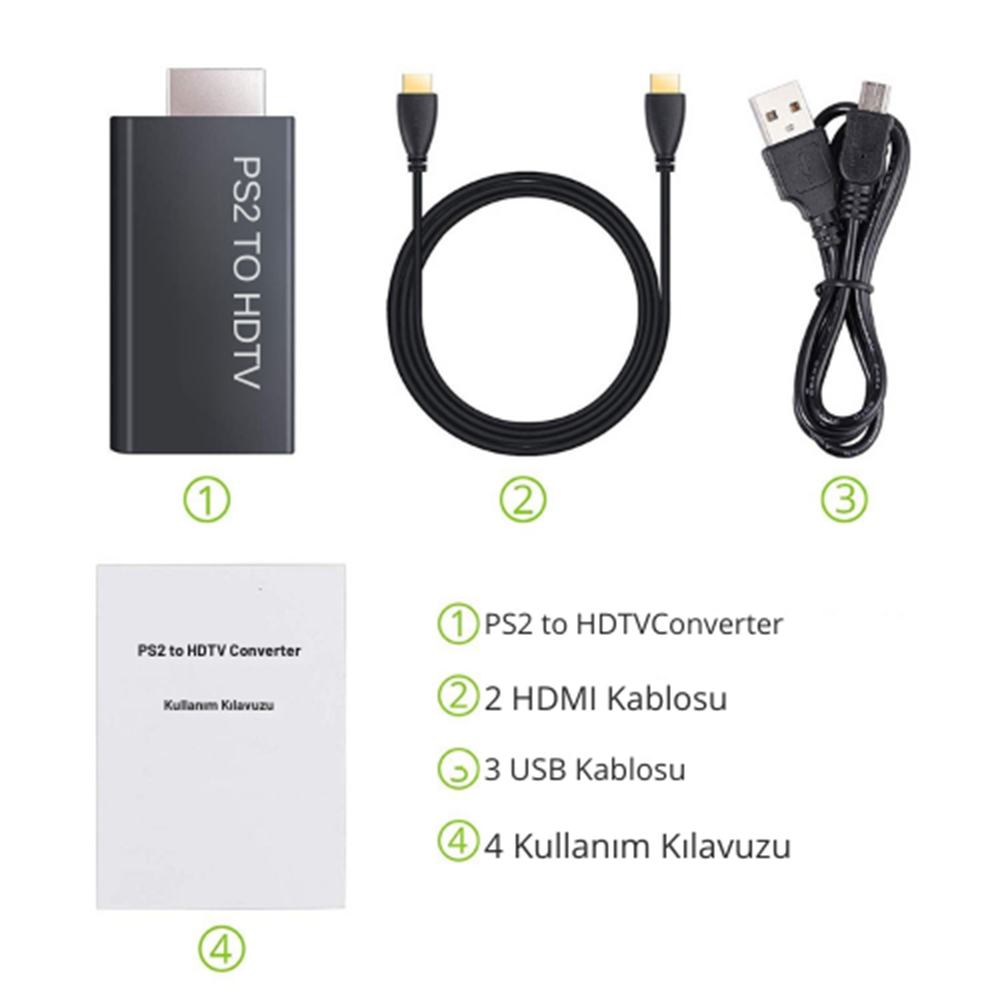 ZR1186 Kruxon G300 PS2 TO HDTV CONVERTER