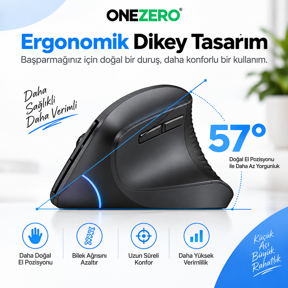 ZR1319 7043 ERGONOMİK ŞARJLI MOUSE