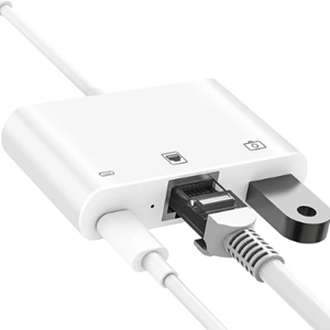 Kruxon ZR461 NK107 LİGHTNİNG ÇOKLU ETHERNET ADAPTÖR