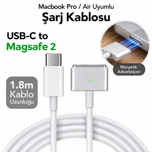 Kruxon ZR169 TYPE-C MAGSAFE 2 ŞARJ KABLOSU