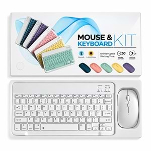 Kruxon ZR20KM BEYAZ KABLOSUZ KLAVYE MOUSE SET