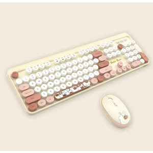 GEEZER HELLO BEAR KAHVERENGİ KLAVYE MOUSE SET