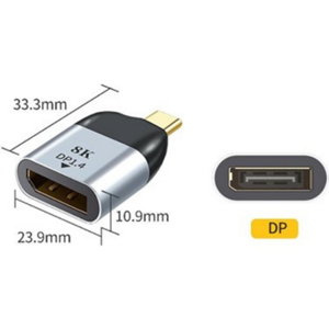 Kruxon ZR588 S-1721 TYPE-C DP 8K ÇEVİRİCİ