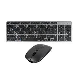 Kruxon ZR701 835 MAC MODEL WİRELESS KLAVYE MOUSE SET FÜME