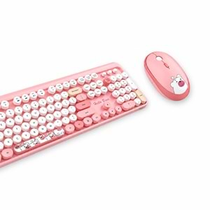 Kruxon HELLO BEAR PEMBE KLAVYE MOSUE SET