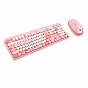Kruxon HELLO BEAR PEMBE KLAVYE MOSUE SET