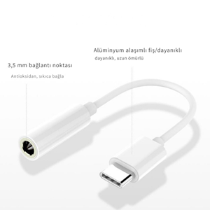 Kruxon ZR862 BEYAZ TYPE-C KULAKLIK ÇEVİRİCİ