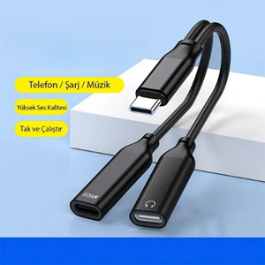 Kruxon ZR867 TYPE-C 2 İN 1 AUX 3A AC08CC