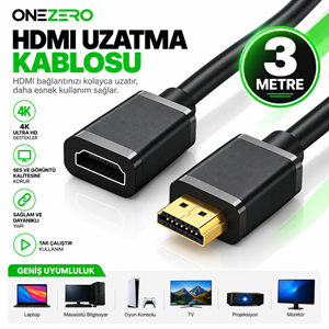 Kruxon ZR150/3 HDMI UZATMA KABLO 3 M
