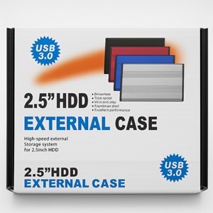 Kruxon ZR1075 MAVİ HDD CASE METAL