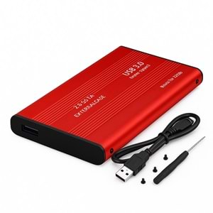 Kruxon ZR1075 KIRMIZI HDD CASE METAL