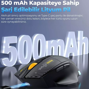 W601 BLACK 12800 DPI GAMİNG MOUSE