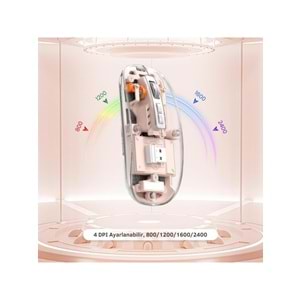 Kruxon ZR1133 PEMBE 501 BT+ WİRELESS MOUSE