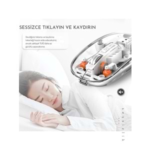 Kruxon ZR1133 BEYAZ 501 BT+WİRELESS MOUSE