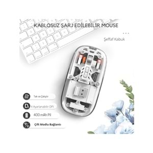 Kruxon ZR1133 BEYAZ 501 BT+WİRELESS MOUSE