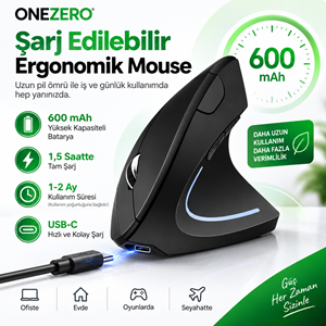 ZR1319 7043 ERGONOMİK ŞARJLI MOUSE