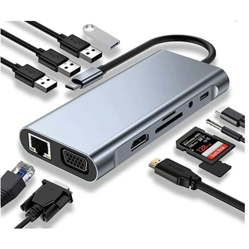 Kruxon ZR 471 ADS302/C TYPE-C USB HUB