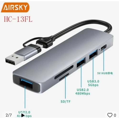 Kruxon ZR1056 TYPE-C USB 8İN1 3.0 HUB