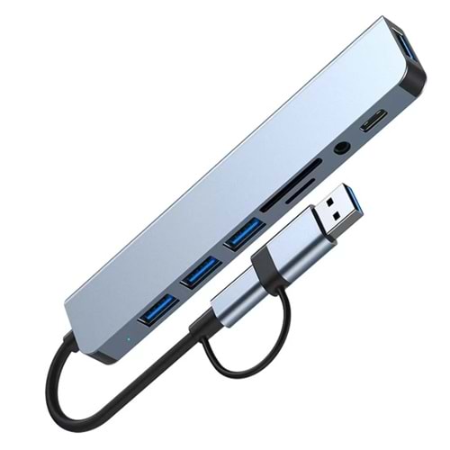 Kruxon ZR1056 TYPE-C USB 8İN1 3.0 HUB