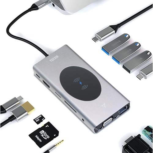 Kruxon ZR1056 TYPE-C USB 8İN1 3.0 HUB