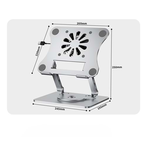 Kruxon ZR748 J30 ALÜMİNYUM LAPTOP STAND