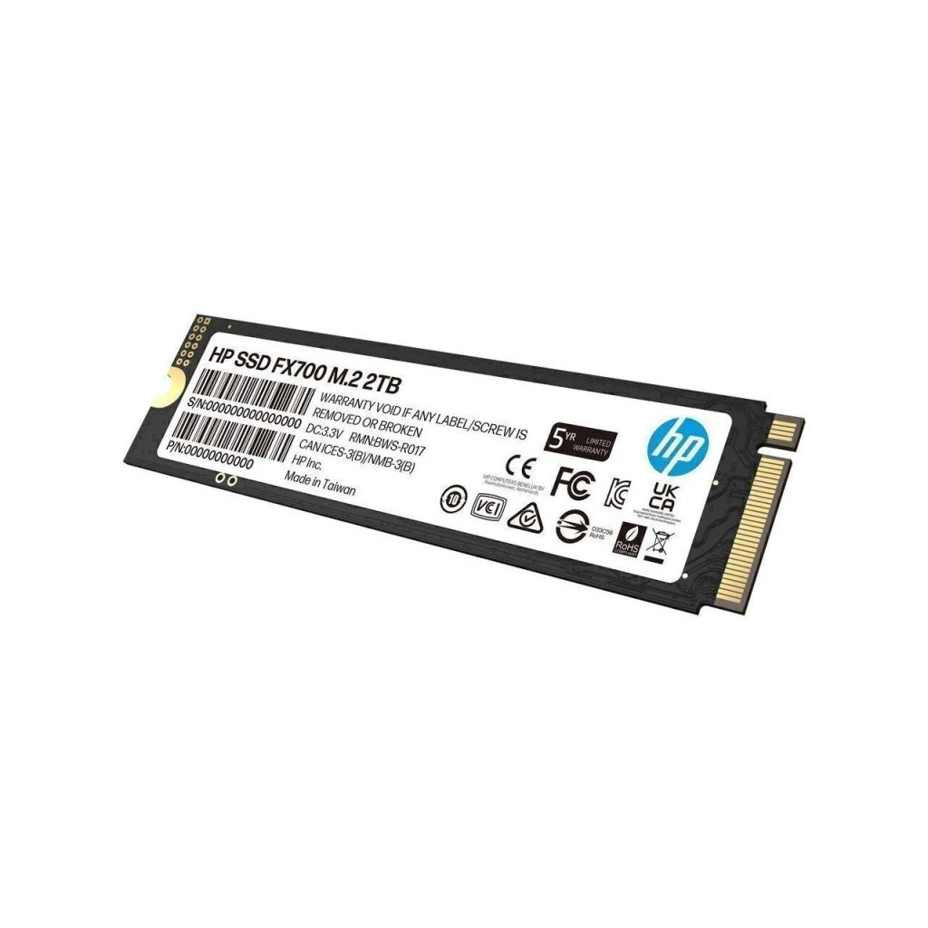 HP 8U2N5AA, FX700, 2TB, 6200-7200Mb/s, Gen4, NVMe PCIe M.2, 3D NAND, SSD