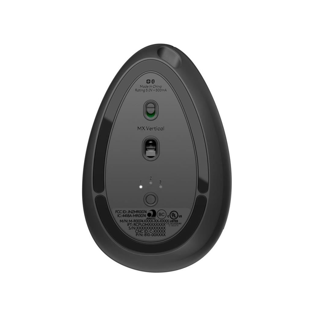 LOGITECH 910-005448, MX VERTICAL, Siyah, Bluetooth, 4000dpi, Lazer, 4 Tuşlu, USB-C den şarj edilebilir, Dikey Ergonomik Mouse