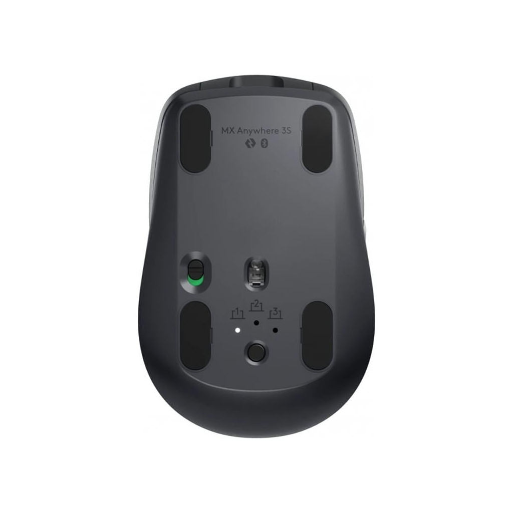 LOGITECH 910-006929, MX Anywhere 3S, Siyah, Bluetooth, 8000dpi, Lazer, 6 Tuşlu, USB-C den şarj edilebilir, Mouse